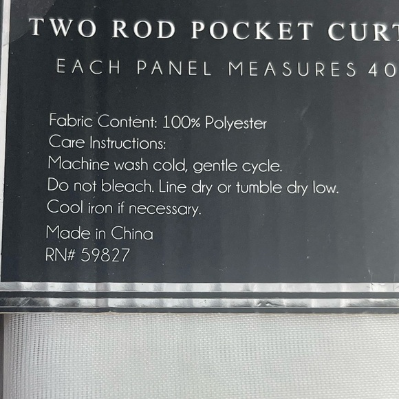 Marlowe Studio Sheer Voile Panel Pair White 40x84 Rod Pocket Curtain Panels - Picture 6 of 6